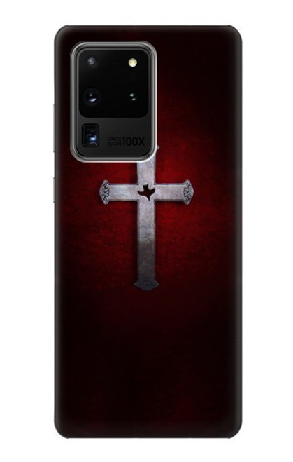 W3160 Christian Cross Hard Case and Leather Flip Case For Samsung Galaxy S20 Ultra