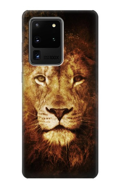 W3182 Lion Hard Case and Leather Flip Case For Samsung Galaxy S20 Ultra