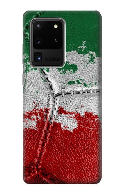 W3318 Italy Flag Vintage Football Graphic Hard Case and Leather Flip Case For Samsung Galaxy S20 Ultra