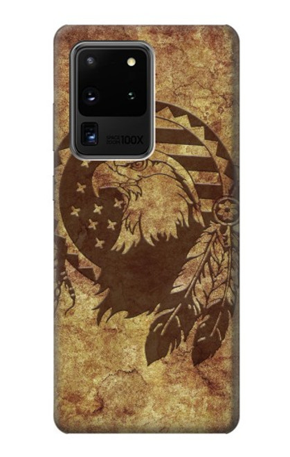 W3378 Native American Hard Case and Leather Flip Case For Samsung Galaxy S20 Ultra