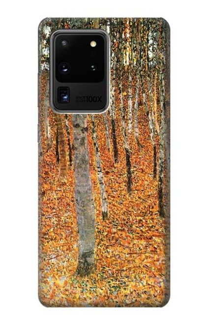 W3380 Gustav Klimt Birch Forest Hard Case and Leather Flip Case For Samsung Galaxy S20 Ultra