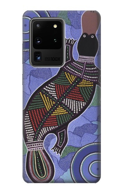 W3387 Platypus Australian Aboriginal Art Hard Case and Leather Flip Case For Samsung Galaxy S20 Ultra