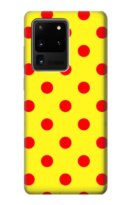 W3526 Red Spot Polka Dot Hard Case and Leather Flip Case For Samsung Galaxy S20 Ultra