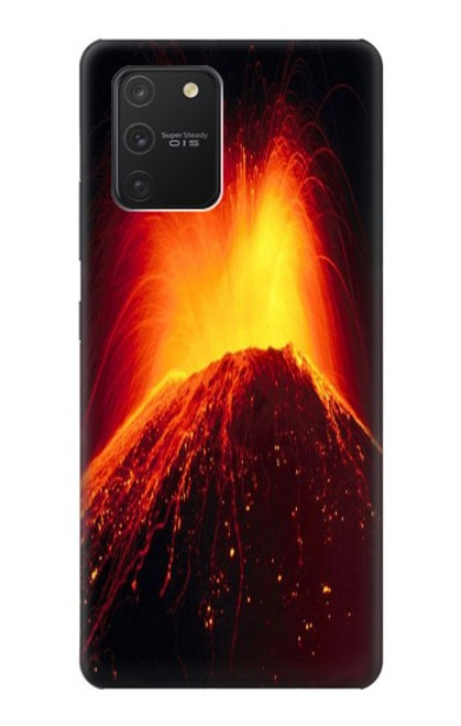 W0745 Volcano Lava Hard Case and Leather Flip Case For Samsung Galaxy S10 Lite