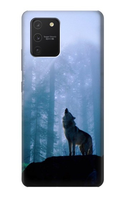 W0935 Wolf Howling in Forest Hard Case and Leather Flip Case For Samsung Galaxy S10 Lite