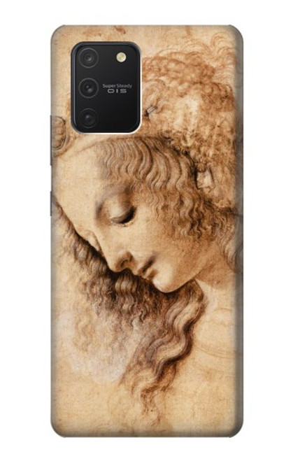 W1045 Leonardo da Vinci Woman's Head Hard Case and Leather Flip Case For Samsung Galaxy S10 Lite