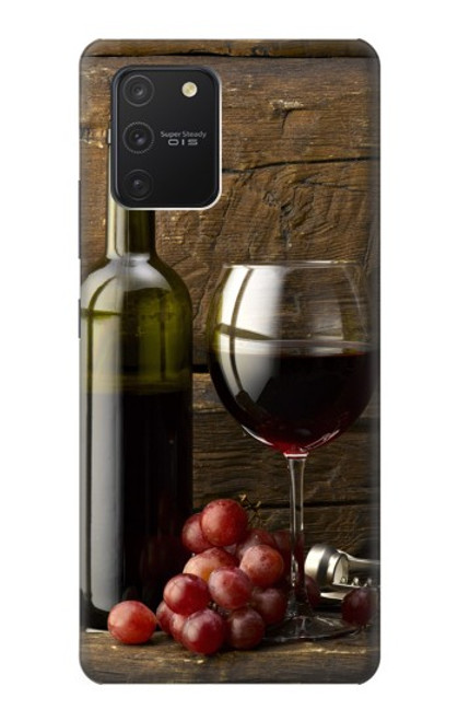 W1316 Grapes Bottle and Glass of Red Wine Hard Case and Leather Flip Case For Samsung Galaxy S10 Lite