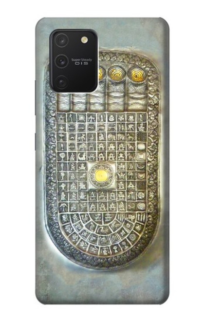 W1484 Buddha Footprint Hard Case and Leather Flip Case For Samsung Galaxy S10 Lite