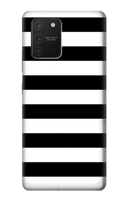 W1596 Black and White Striped Hard Case and Leather Flip Case For Samsung Galaxy S10 Lite