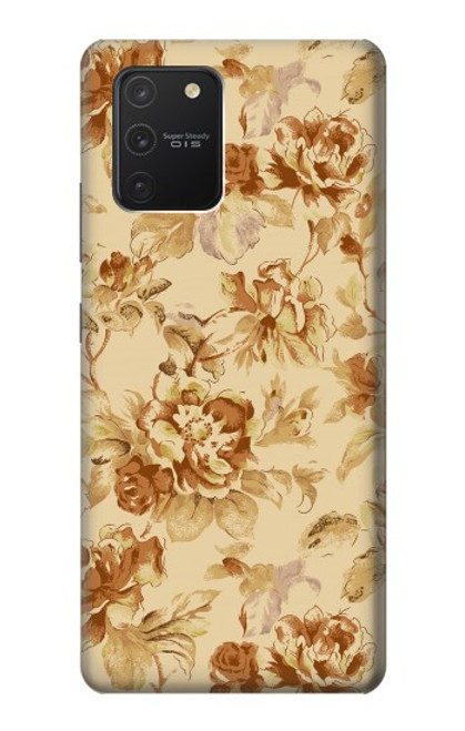 W2180 Flower Floral Vintage Pattern Hard Case and Leather Flip Case For Samsung Galaxy S10 Lite