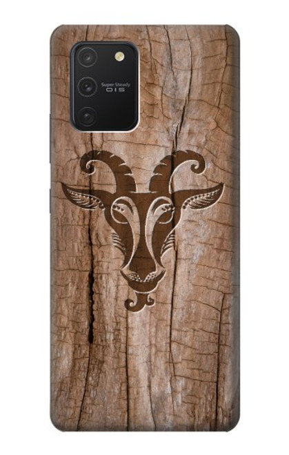 W2183 Goat Wood Graphic Printed Hard Case and Leather Flip Case For Samsung Galaxy S10 Lite