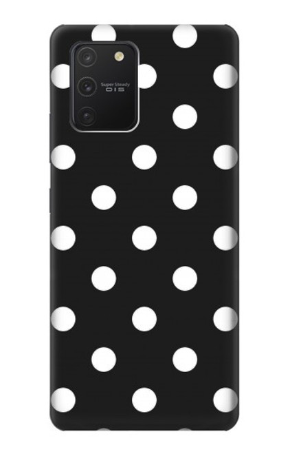 W2299 Black Polka Dots Hard Case and Leather Flip Case For Samsung Galaxy S10 Lite