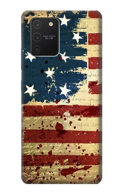 W2349 Old American Flag Hard Case and Leather Flip Case For Samsung Galaxy S10 Lite