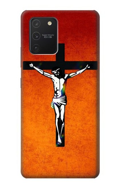 W2421 Jesus Christ On The Cross Hard Case and Leather Flip Case For Samsung Galaxy S10 Lite