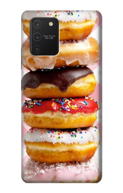 W2431 Fancy Sweet Donuts Hard Case and Leather Flip Case For Samsung Galaxy S10 Lite