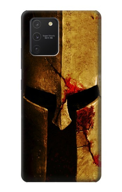 W2439 Warrior Spartan Helmet Hard Case and Leather Flip Case For Samsung Galaxy S10 Lite