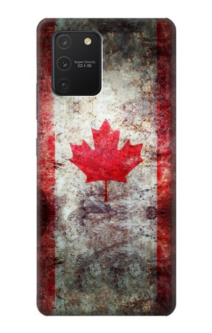 W2490 Canada Maple Leaf Flag Texture Hard Case and Leather Flip Case For Samsung Galaxy S10 Lite