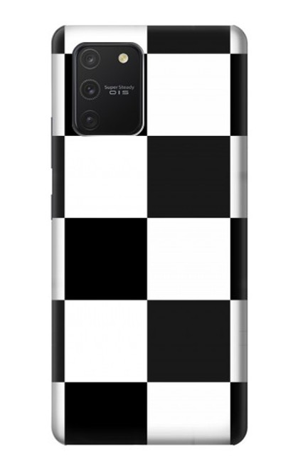 W2492 Black and White Check Hard Case and Leather Flip Case For Samsung Galaxy S10 Lite