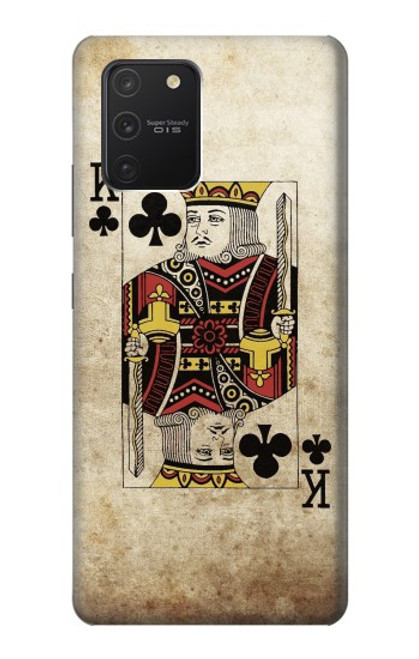 W2528 Poker King Card Hard Case and Leather Flip Case For Samsung Galaxy S10 Lite