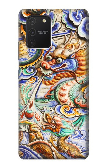 W2584 Traditional Chinese Dragon Art Hard Case and Leather Flip Case For Samsung Galaxy S10 Lite