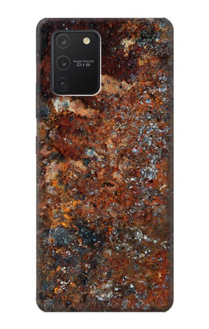 W2714 Rust Steel Texture Graphic Printed Hard Case and Leather Flip Case For Samsung Galaxy S10 Lite