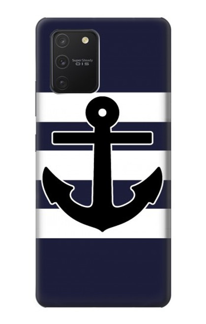 W2758 Anchor Navy Hard Case and Leather Flip Case For Samsung Galaxy S10 Lite