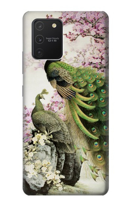 W2773 Peacock Chinese Brush Painting Hard Case and Leather Flip Case For Samsung Galaxy S10 Lite