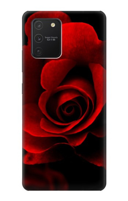 W2898 Red Rose Hard Case and Leather Flip Case For Samsung Galaxy S10 Lite