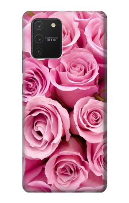 W2943 Pink Rose Hard Case and Leather Flip Case For Samsung Galaxy S10 Lite