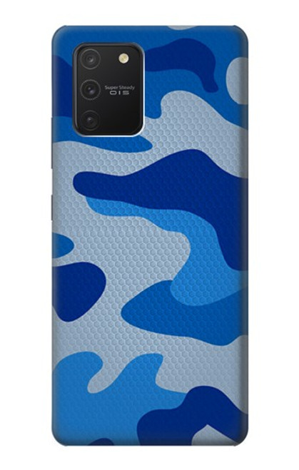 W2958 Army Blue Camo Camouflage Hard Case and Leather Flip Case For Samsung Galaxy S10 Lite