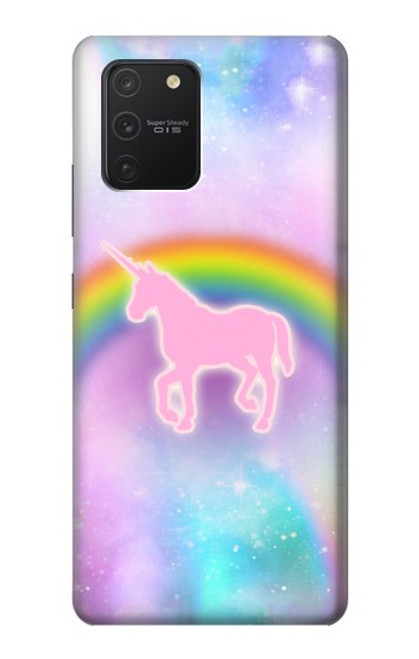 W3070 Rainbow Unicorn Pastel Sky Hard Case and Leather Flip Case For Samsung Galaxy S10 Lite