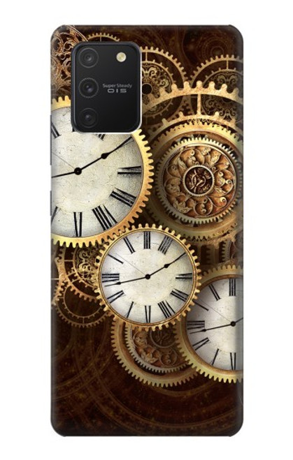 W3172 Gold Clock Live Hard Case and Leather Flip Case For Samsung Galaxy S10 Lite