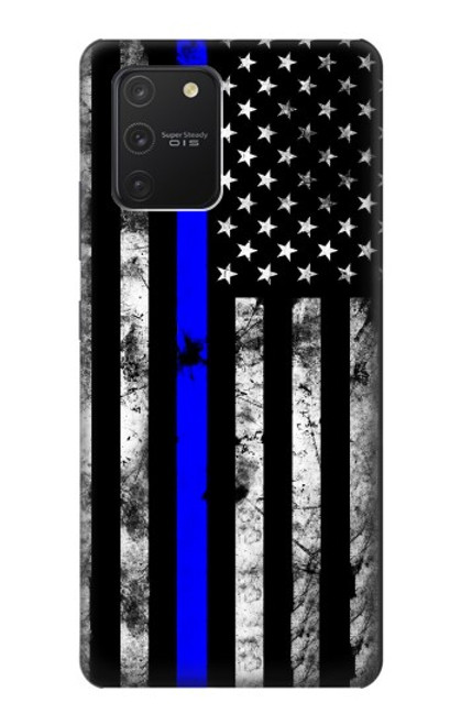 W3244 Thin Blue Line USA Hard Case and Leather Flip Case For Samsung Galaxy S10 Lite