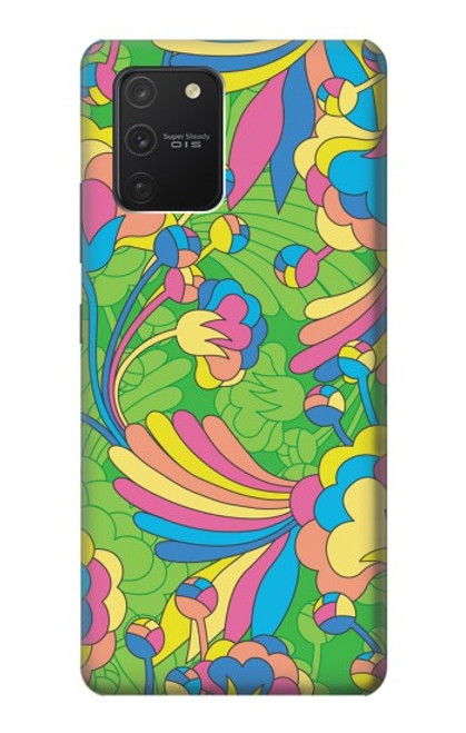 W3273 Flower Line Art Pattern Hard Case and Leather Flip Case For Samsung Galaxy S10 Lite