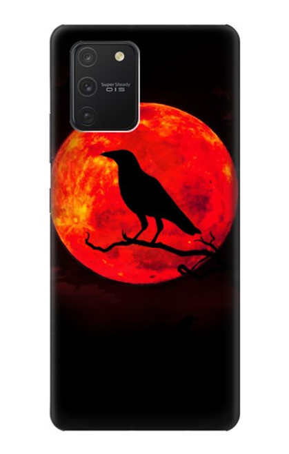 W3328 Crow Red Moon Hard Case and Leather Flip Case For Samsung Galaxy S10 Lite