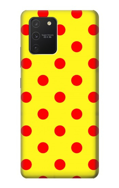 W3526 Red Spot Polka Dot Hard Case and Leather Flip Case For Samsung Galaxy S10 Lite