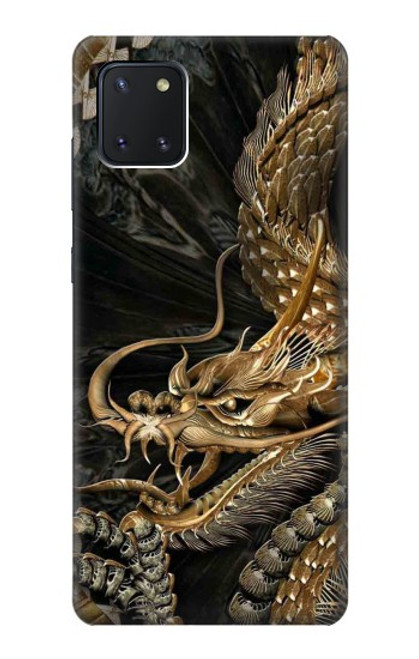 W0426 Gold Dragon Hard Case and Leather Flip Case For Samsung Galaxy Note10 Lite