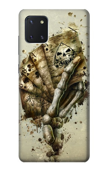 W0550 Skull Card Poker Hard Case and Leather Flip Case For Samsung Galaxy Note10 Lite