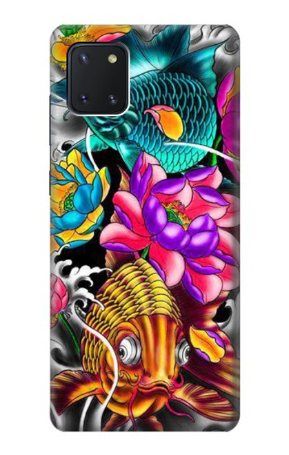 W1630 Fish Japanese Oriental Tattoo Hard Case and Leather Flip Case For Samsung Galaxy Note10 Lite