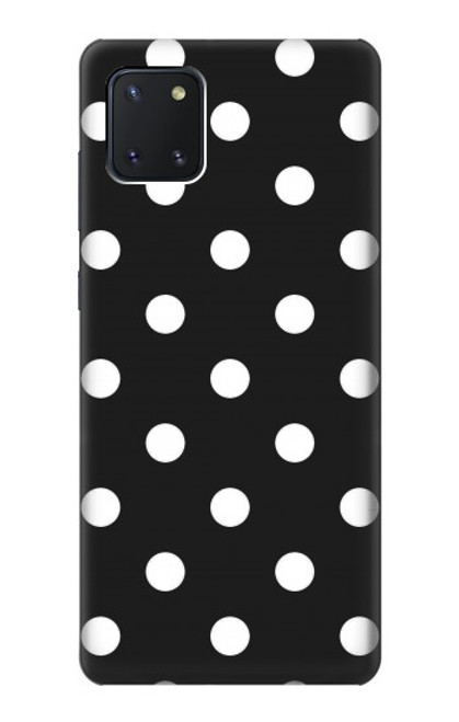 W2299 Black Polka Dots Hard Case and Leather Flip Case For Samsung Galaxy Note10 Lite