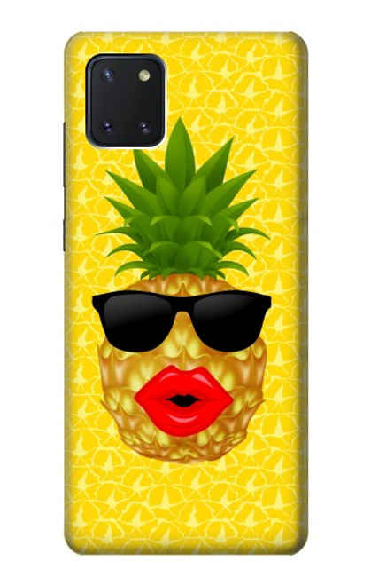 W2443 Funny Pineapple Sunglasses Kiss Hard Case and Leather Flip Case For Samsung Galaxy Note10 Lite