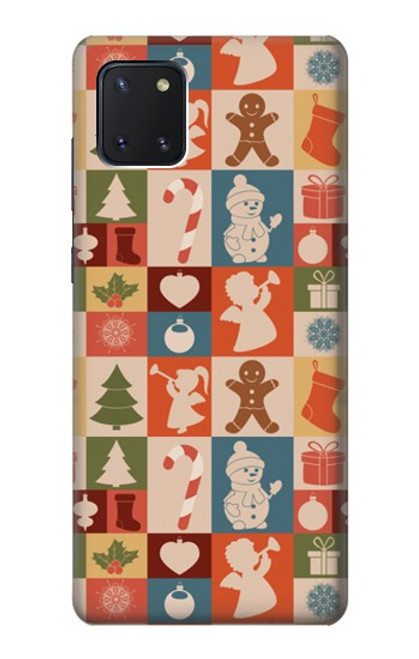 W2854 Cute Xmas Pattern Hard Case and Leather Flip Case For Samsung Galaxy Note10 Lite