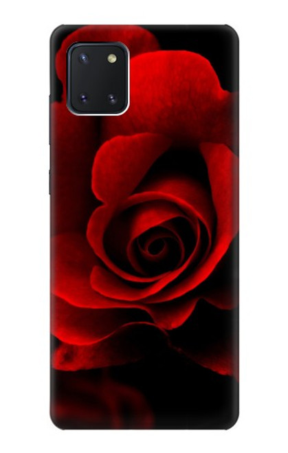 W2898 Red Rose Hard Case and Leather Flip Case For Samsung Galaxy Note10 Lite