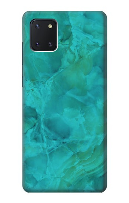 W3147 Aqua Marble Stone Hard Case and Leather Flip Case For Samsung Galaxy Note10 Lite