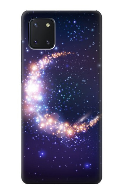 W3324 Crescent Moon Galaxy Hard Case and Leather Flip Case For Samsung Galaxy Note10 Lite