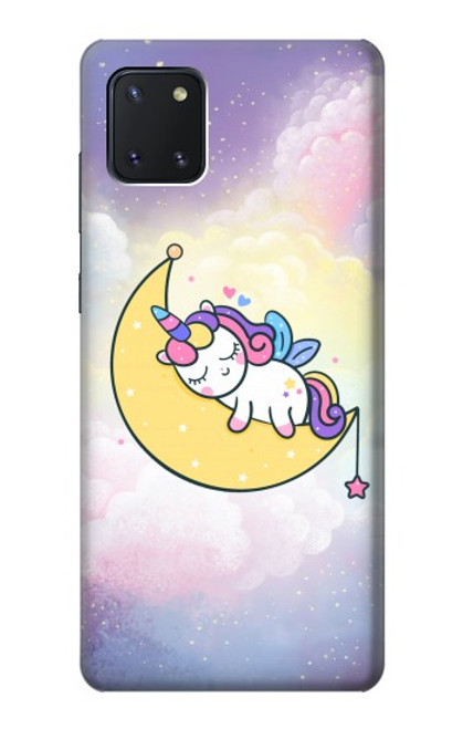 W3485 Cute Unicorn Sleep Hard Case and Leather Flip Case For Samsung Galaxy Note10 Lite