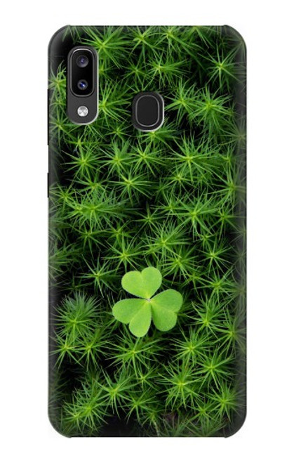 W0358 Clover Lucky Leaf Hard Case and Leather Flip Case For Samsung Galaxy A20, Galaxy A30