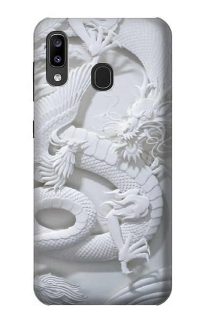 W0386 Dragon Carving Hard Case and Leather Flip Case For Samsung Galaxy A20, Galaxy A30