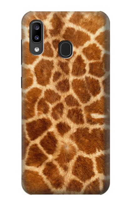 W0422 Giraffe Skin Hard Case and Leather Flip Case For Samsung Galaxy A20, Galaxy A30