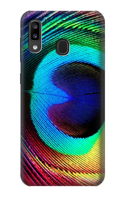 W0511 Peacock Hard Case and Leather Flip Case For Samsung Galaxy A20, Galaxy A30